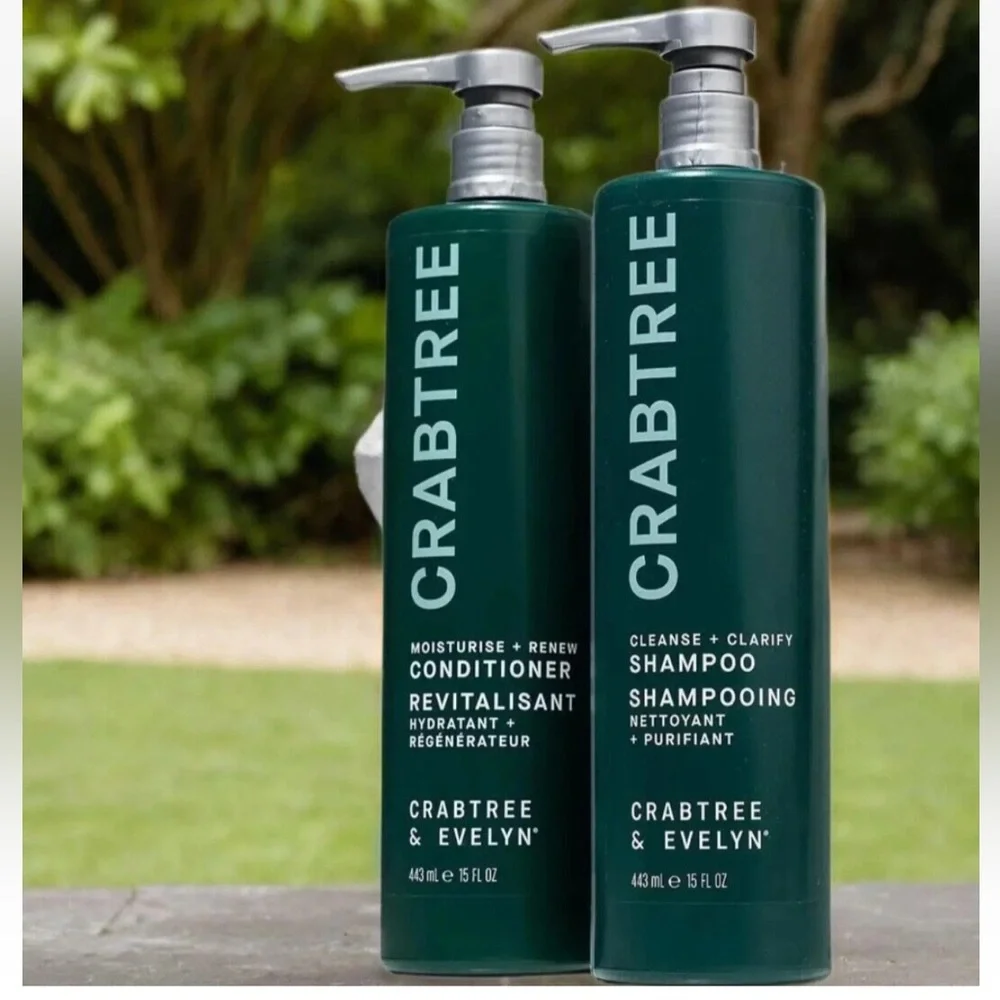 (2 Pack) CONDITIONER & SHAMPOO SET NEW CRABTREE & EVELYN - 15 fl.oz